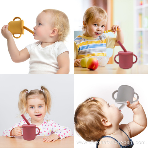 New Silicone Water Cup Baby Anti-Drop Cup